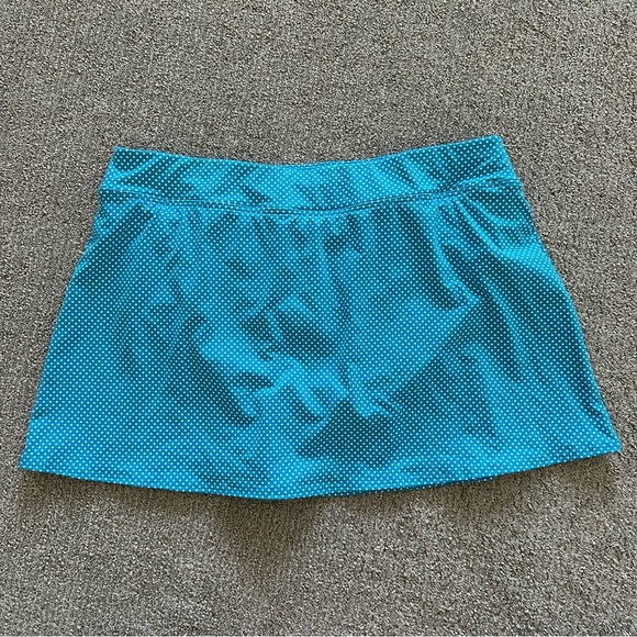 Lands' End Other - Lands' End Blue Polka Dot Swim Skirt New With Liner Size 14